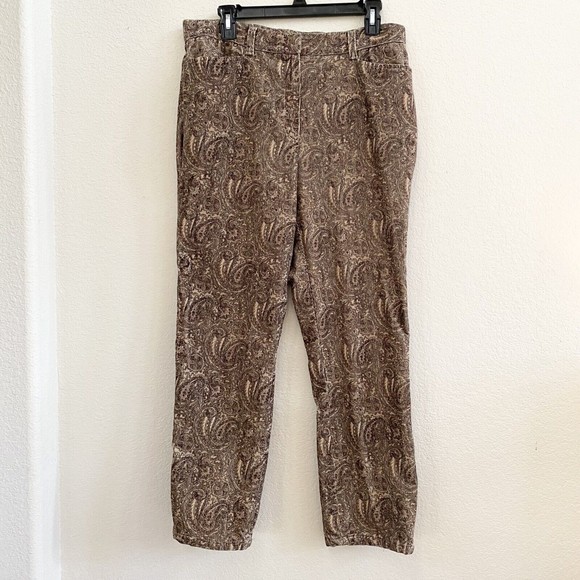 JONES NEW YORK Signature Corduroy Pants Jeans Women Size 12 Paisley - Picture 4 of 10